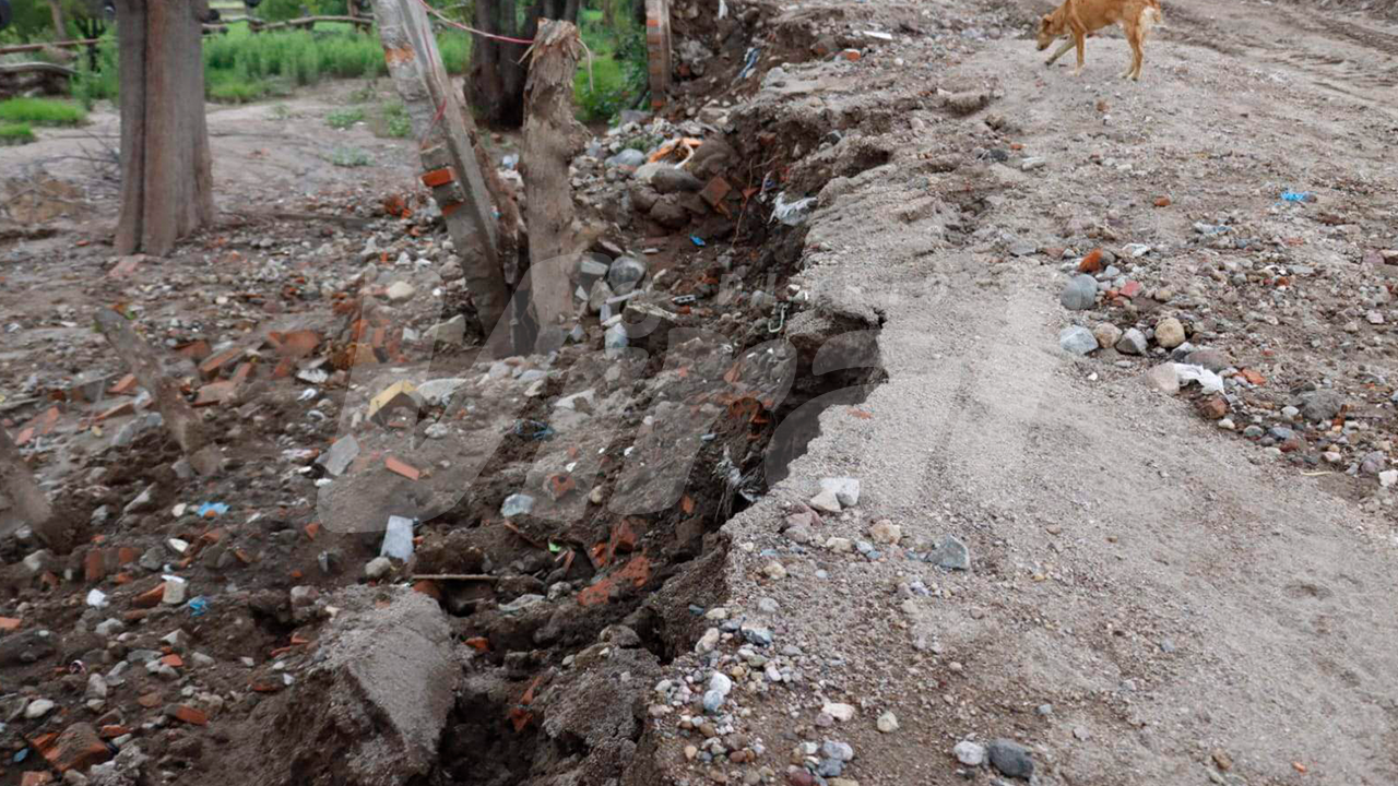 Colapso de desagüe destruye sembríos en zona limítrofe entre Characato y Sabandía